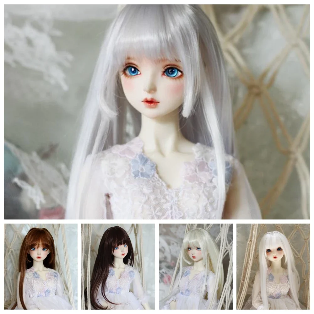 

1/3 1/4 1/6 BJD Wig High Temperature Silk Cute Bangs Long Curly Janpanese Ji Hair BJD Doll Wig Dress Up Dolls Accessories Toys