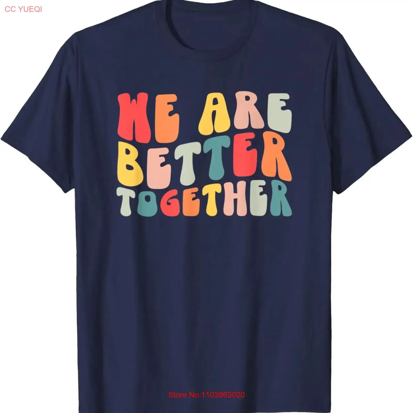 Camiseta Teacher We Are Better Together, estilo vintage, lavada, transpirable, unisex, elegante y versátil, para uso diario, ligeramente holgada