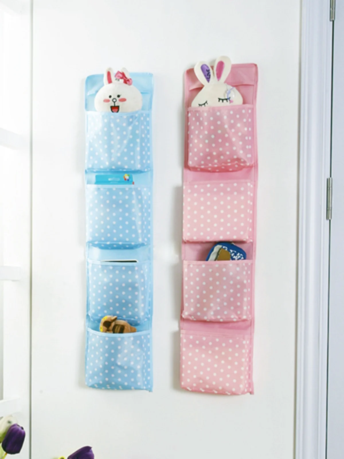 

Ox Cloth Wall-Mounted Storage Bag Closet Organizer for Miscellaneous Items 3D Structure Home Use Space Saving Hanging Bag