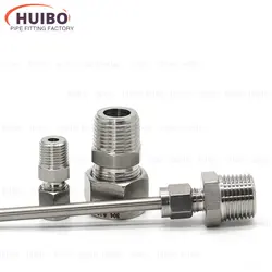 1 Chiếc SS 304 Thép Không Gỉ Kèm Ống Đôi Đầu Gia Cố Vòng Nén Kết Nối 6Mm ~ 25Mm Ống 1/8 