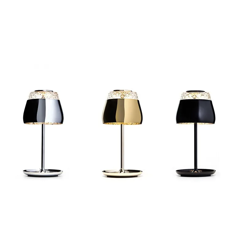 

Modern minimalist personalized desk lamp creativity, villa bedroom study glass bedside lamp