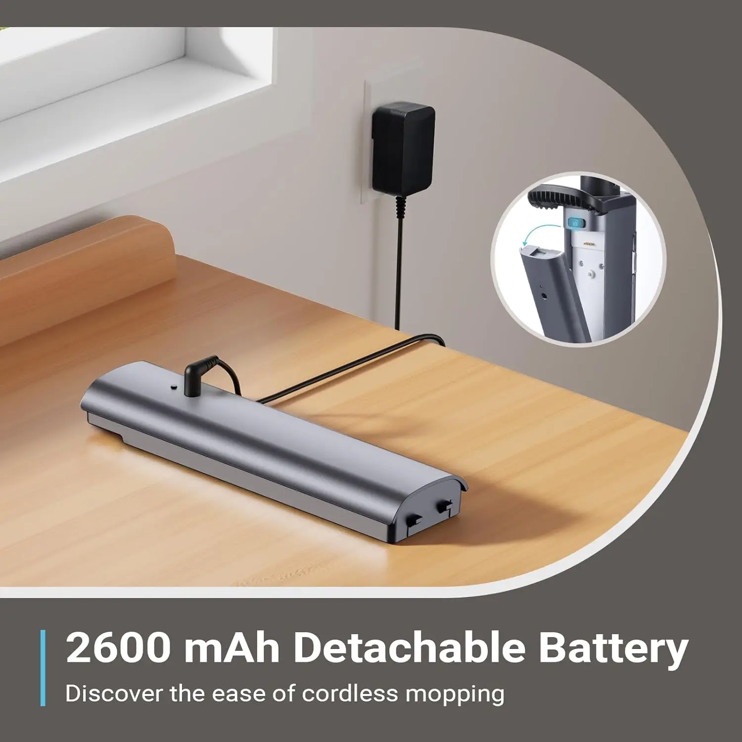 ممسحة غبار دوارة كهربائية لاسلكية، مماسح كهربائية لتنظيف بلاط الخشب الصلب للأرضيات مع بخاخ ومصباح LED، قابلة لإعادة الشحن