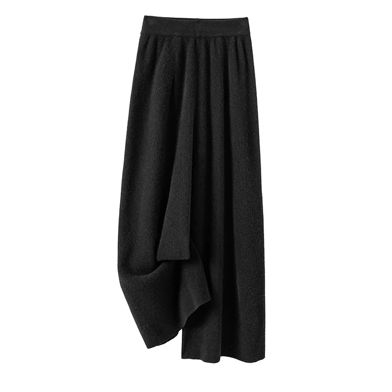 سراويل نسائية محبوكة من الصوف الأسترالي 100% مريحة وفضفاضة بأرجل واسعة ماركة ATTYYWS سراويل نسائية من الصوف بثمانية أرباع رائجة البيع