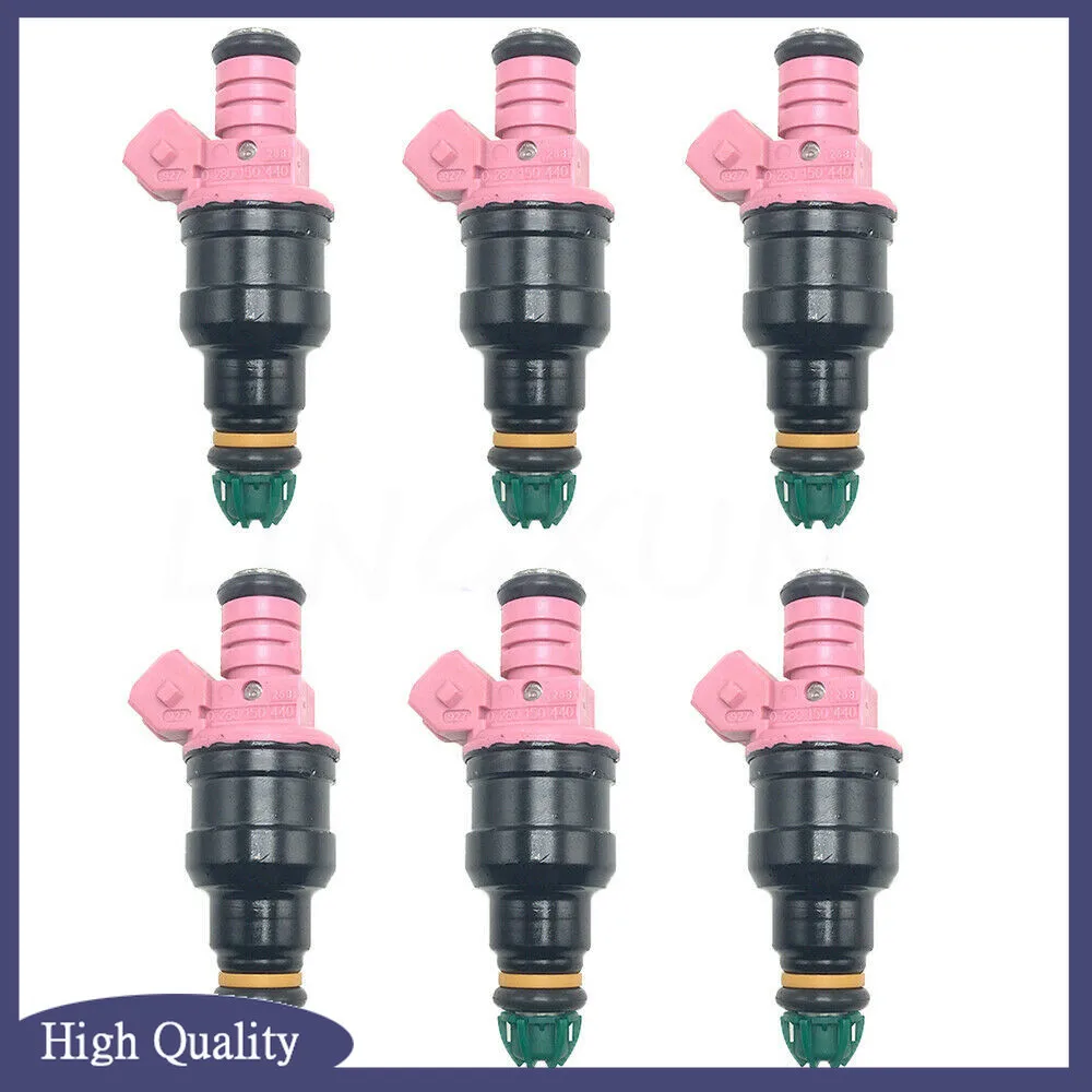 

6PCS New Fuel Injector Nozzle Set 0280150440 For 1996-2000 BMW 328IS E36 E39 E38 328i 528i Z3 M3 2.8 3.2L L6 13641703819 FJ357