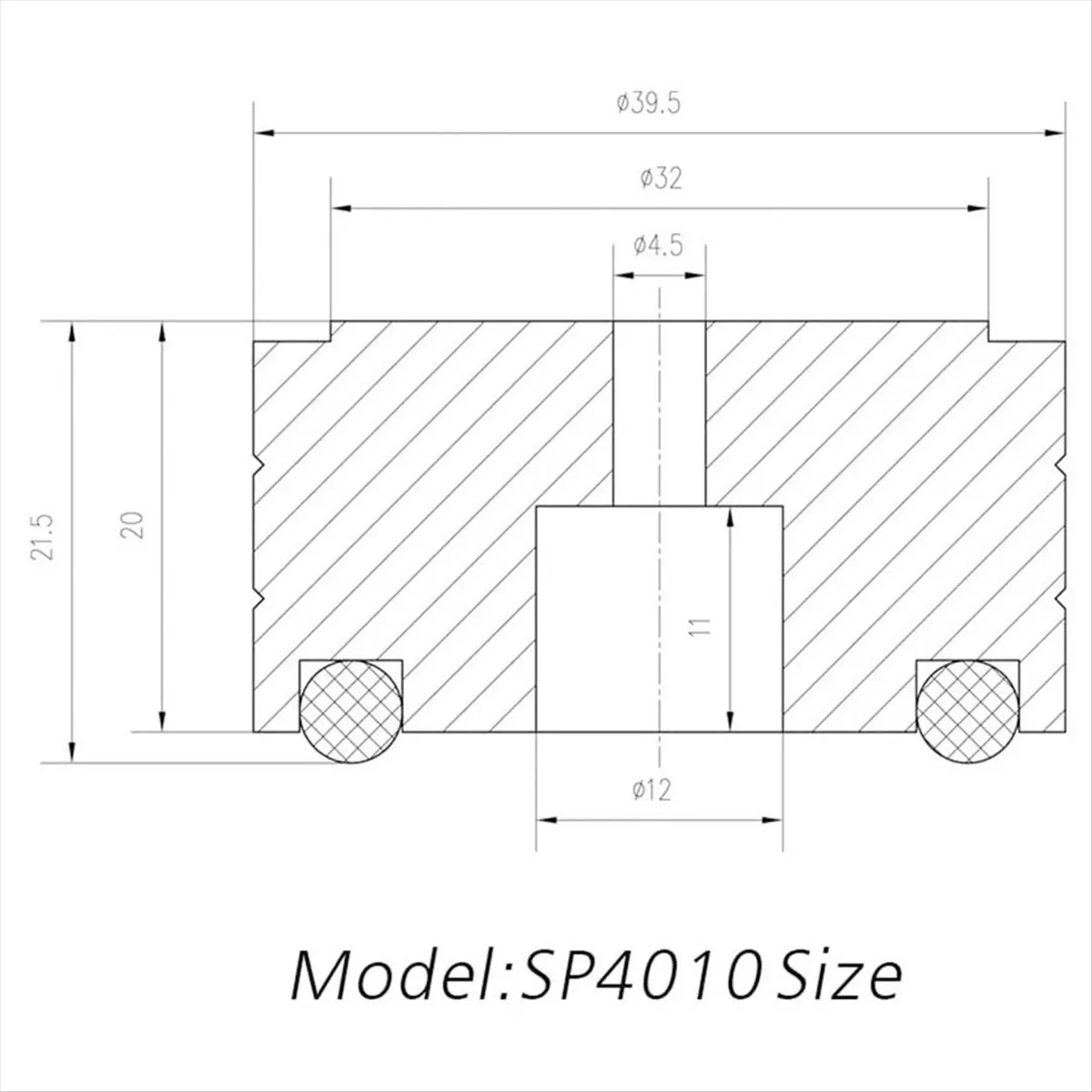 A78I 4Pcs 40X20Mm Aluminum HiFi AMP Speaker Isolation Stand Turntable Feet Pad