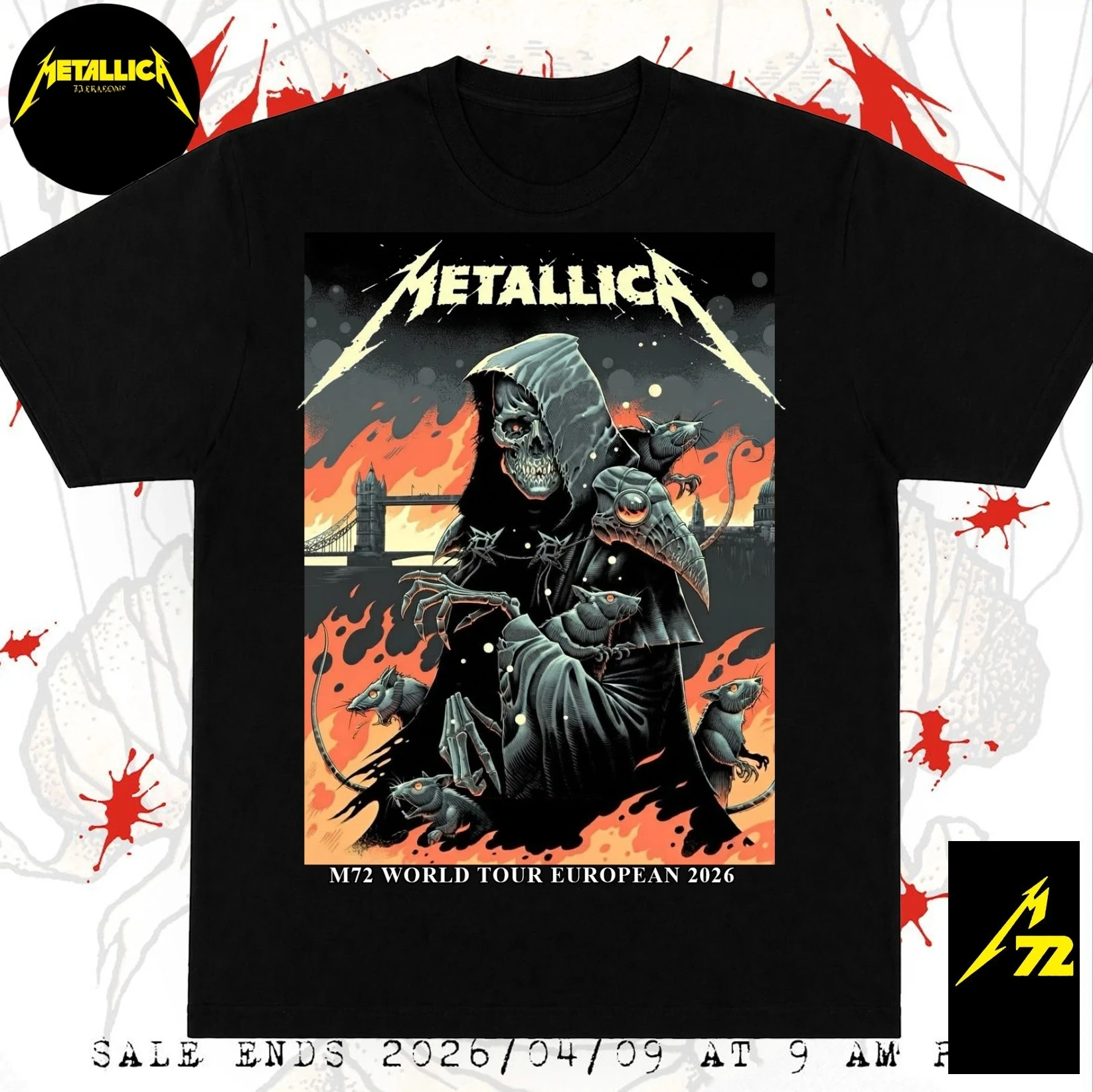 Metallica M72 Glasgow Scotland 2026 Hampden Park The Wild Cat Band T-Shirt Cotton Graphic Tee Men Women Summer Streetwear view 4