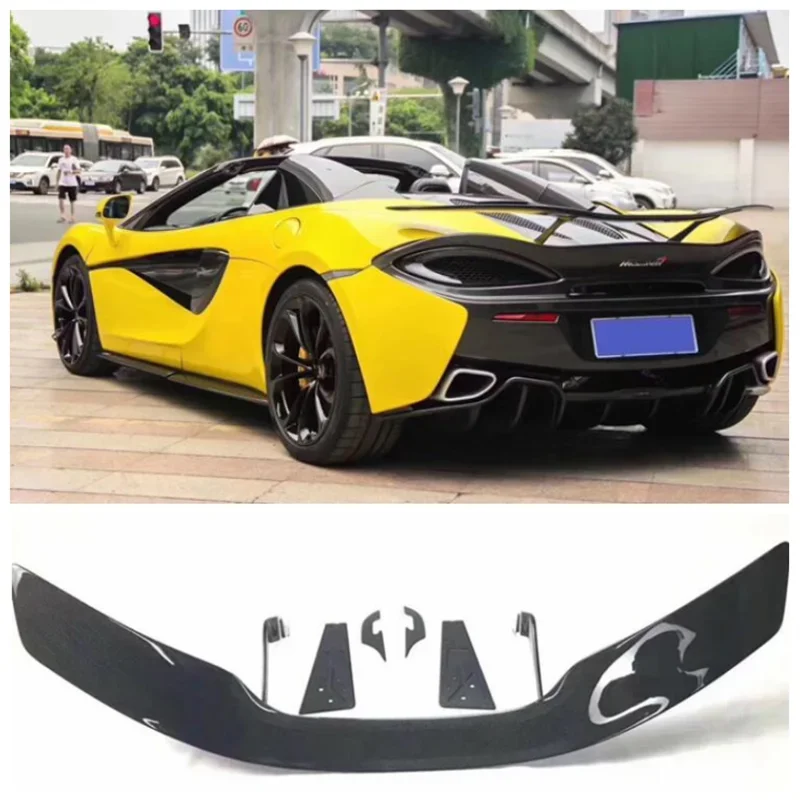 

Fits For McLaren 540C 570S 570 GT 2016-2022（GT style）Real Carbon Fiber & Forging lines Rear Trunk Lip Spoiler Wing