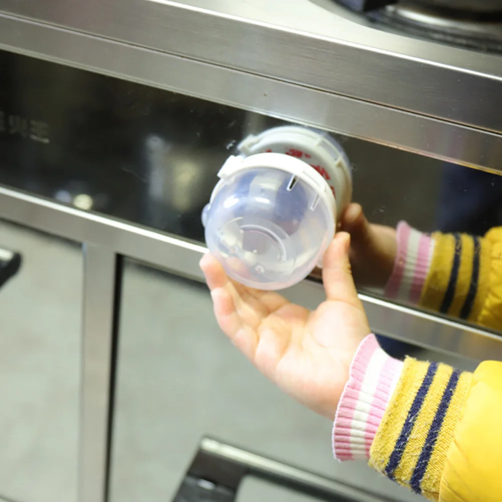 

6Pcs Gas Stove Knob Protective Covers Child Safety Lock Stove Protector Kitchen Essentials Baby Proof Knob Guards