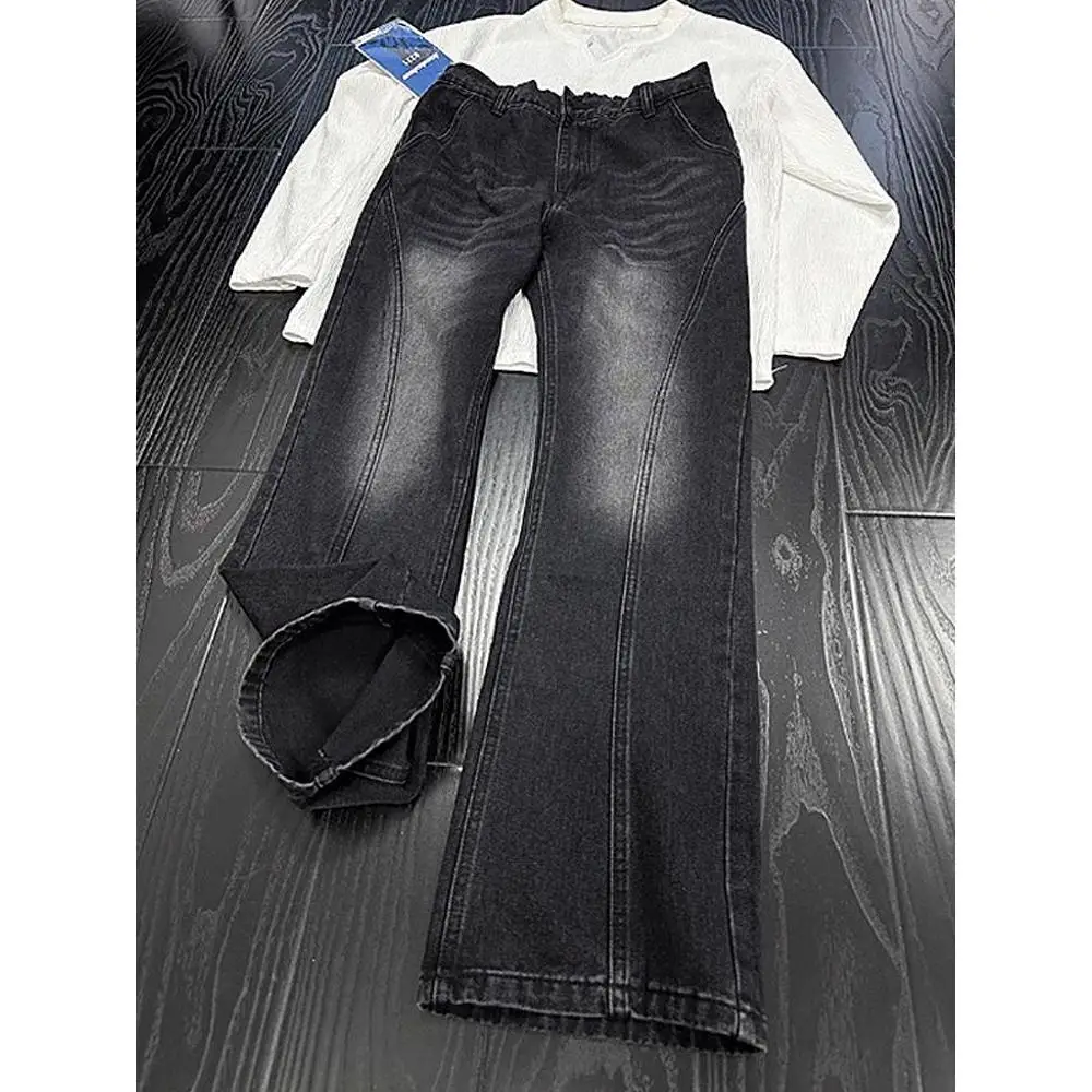 

Cleanfit Men's Jeans American adient Waed Slim Fit Knife Workwear Pants Straight Leg Classic Blue Cotton Polyester B...