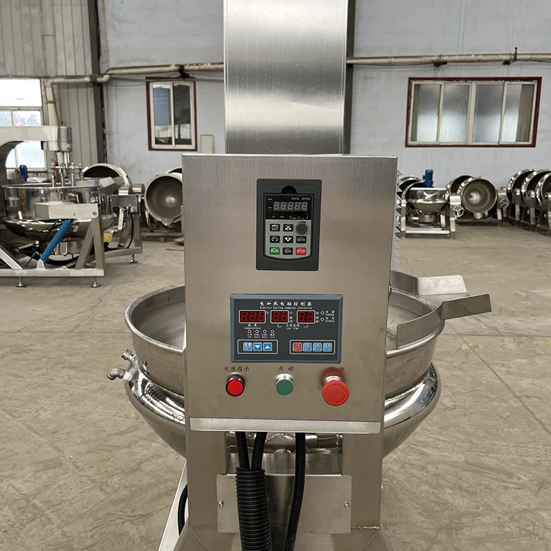 de-Electric Jacketed Kettle with Agitator 100L 200L 500L Industrial Cooker