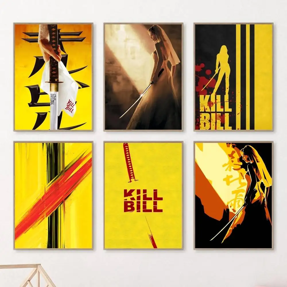 Vintage Classic Movie K-Kill Bill Manga Posters HD Print Vintage Wall Art Decor for Home Study Room