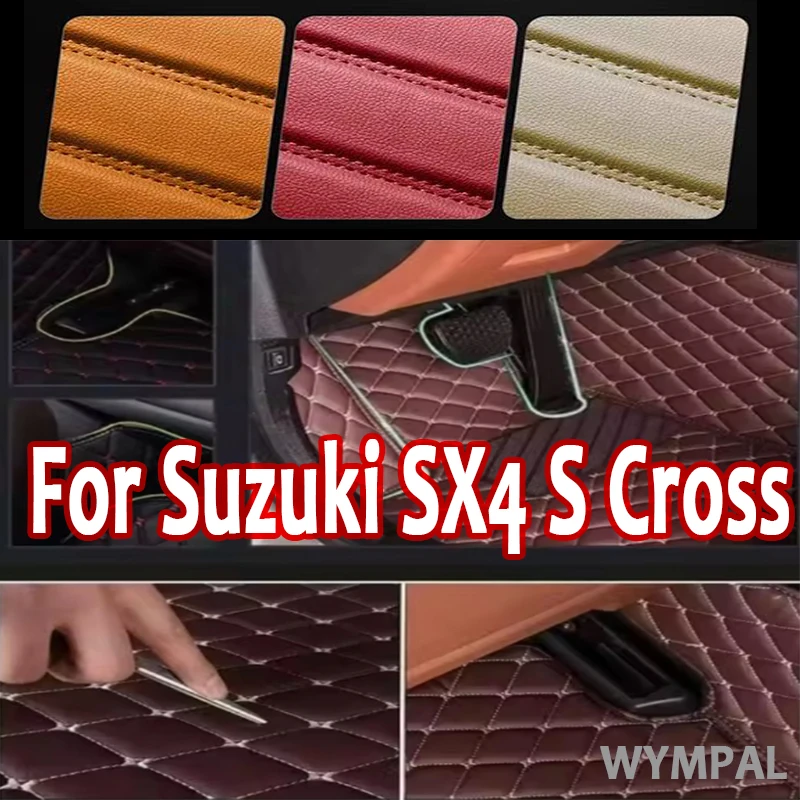 

Luxury Custom Automotive Car Floor Mats For Suzuki SX4 S Cross 2020 2021 2022 Auto Luxury Leather Men Women Car Mats Full Cover