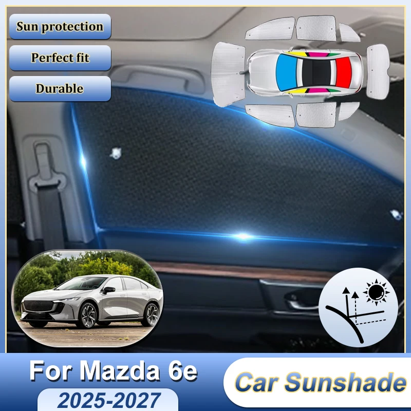 

Car Sunshade For Mazda 6e Accessories EZ-6 2025 2026 2027 Full Coverage Sun Shade Car Visor Heat Insulating Anti-UV Protection