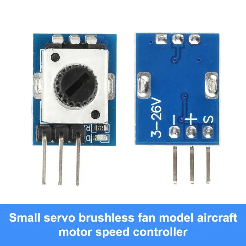 1/2/3Qty Mini Digital Servo Tester, 3-26V PWM Control Module for RC Airplane Fan Model, Brushless Motor Speed Modifier