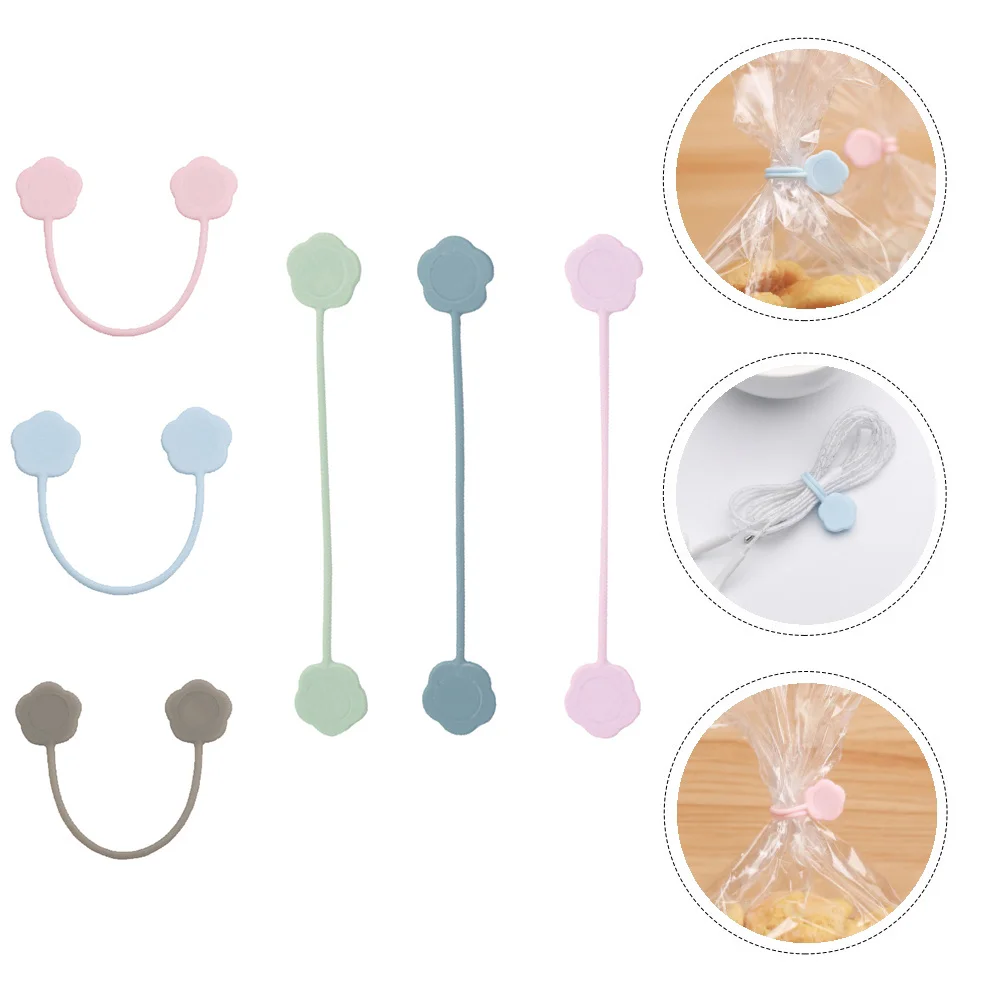 

6Pcs Silicone Cord Keeper Creative Magnetic Assorted Color USB Cable Organizer Travel Home Use Cord Organizer