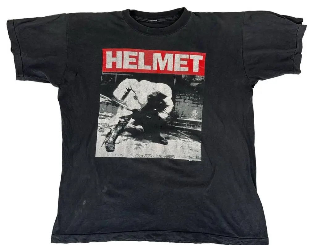 Helmet Band Rock Music Black T-Shirt Cotton All Size Unisex reprint