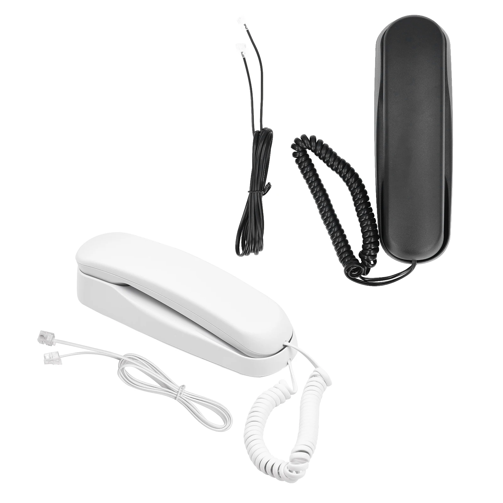 Mini Desktop Corded Landline Phone Fixed Telephone Wall Mountable Supports Mute/ Pause/Redial and 2 Ring Volume Adjustable Funct