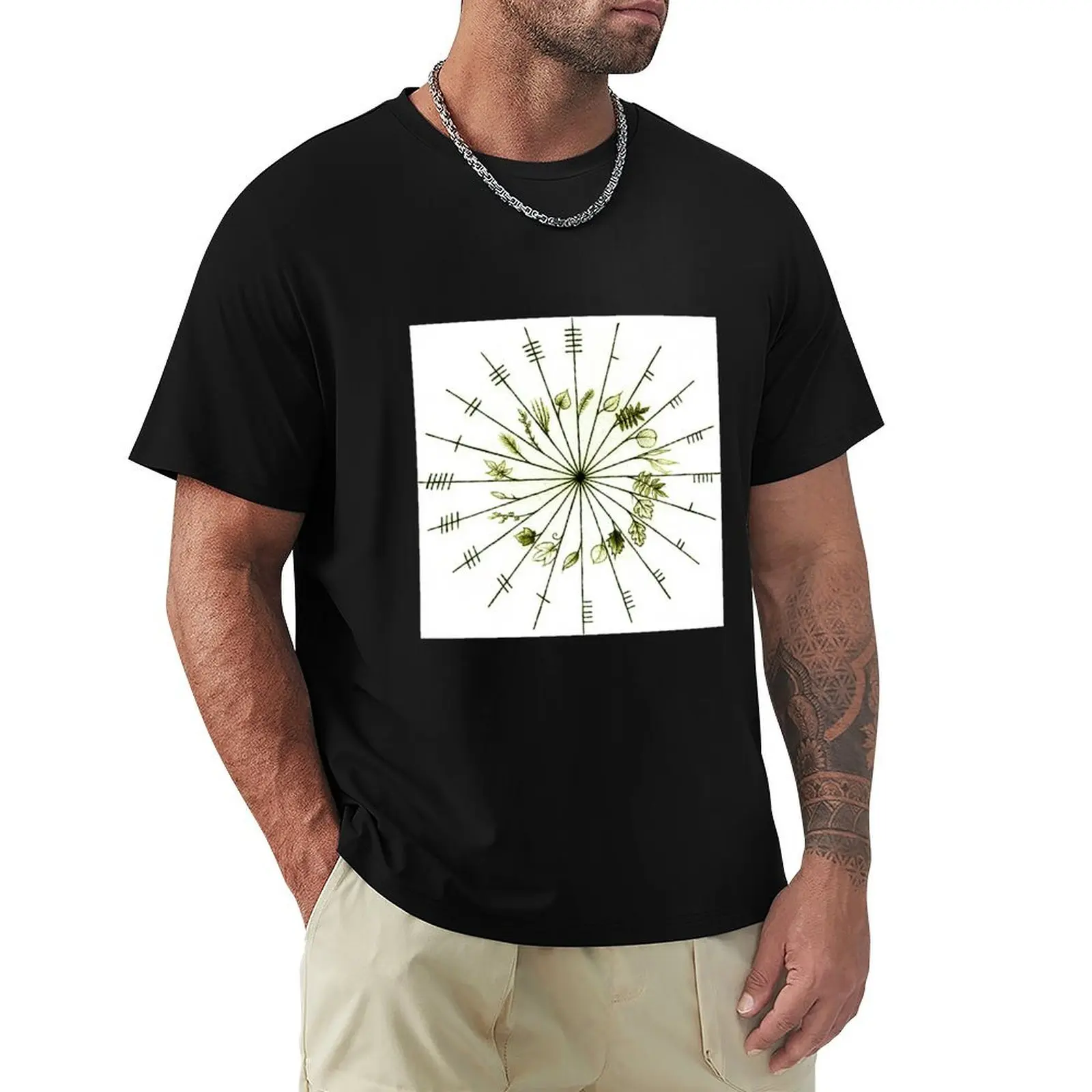 Camiseta Ogham Wheel, camiseta deportiva de secado rápido para hombre