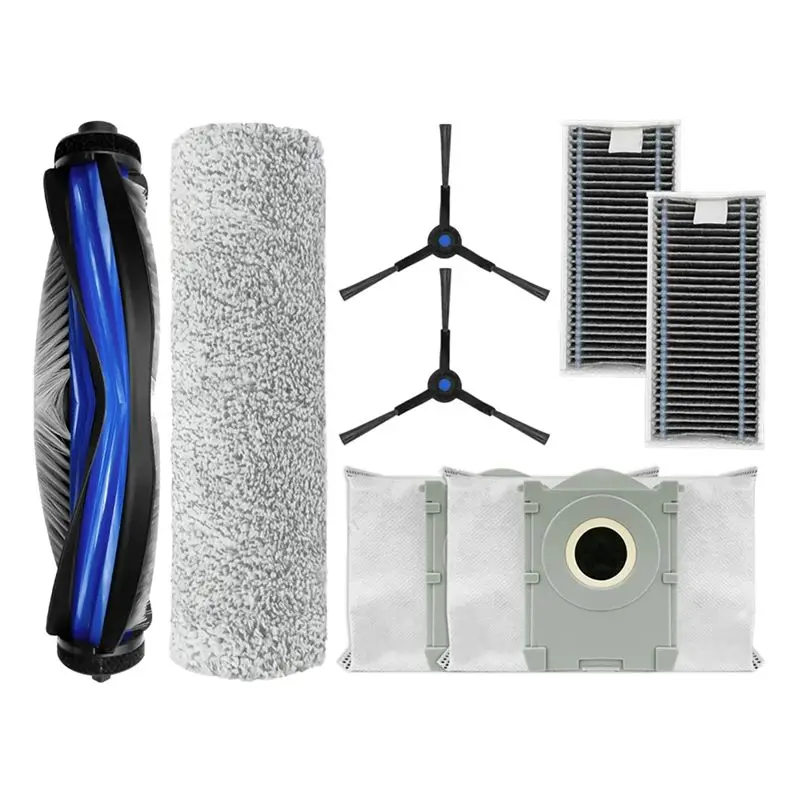 

ABHI-Запасные части для Ecovacs X8 Pro Omni: основная и боковые щетки, HEPA-фильтр, тряпка, мешок для пыли