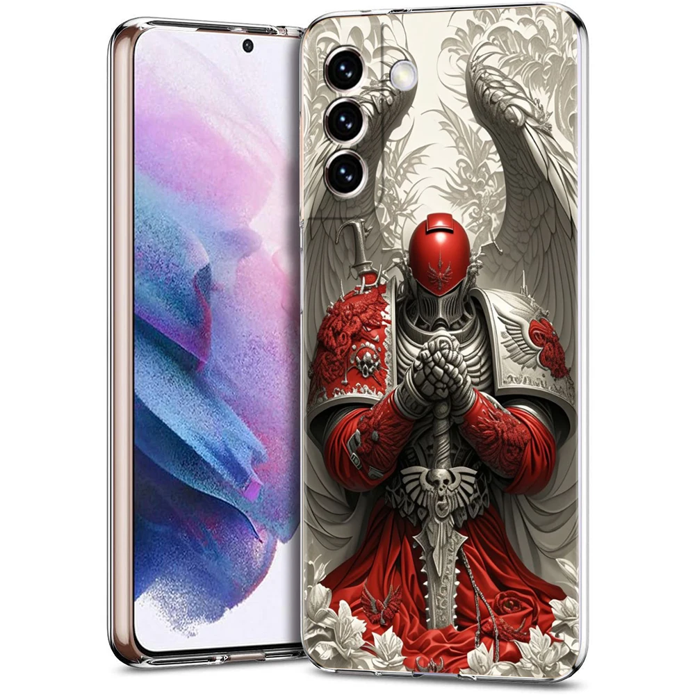 Angel Knight Transparent Cover for Samsung Galaxy S26 S25 S24 S23 S22 S20 S21 FE Ultra S10 S10E S9 Plus 5G Phone Case Fundas Bag