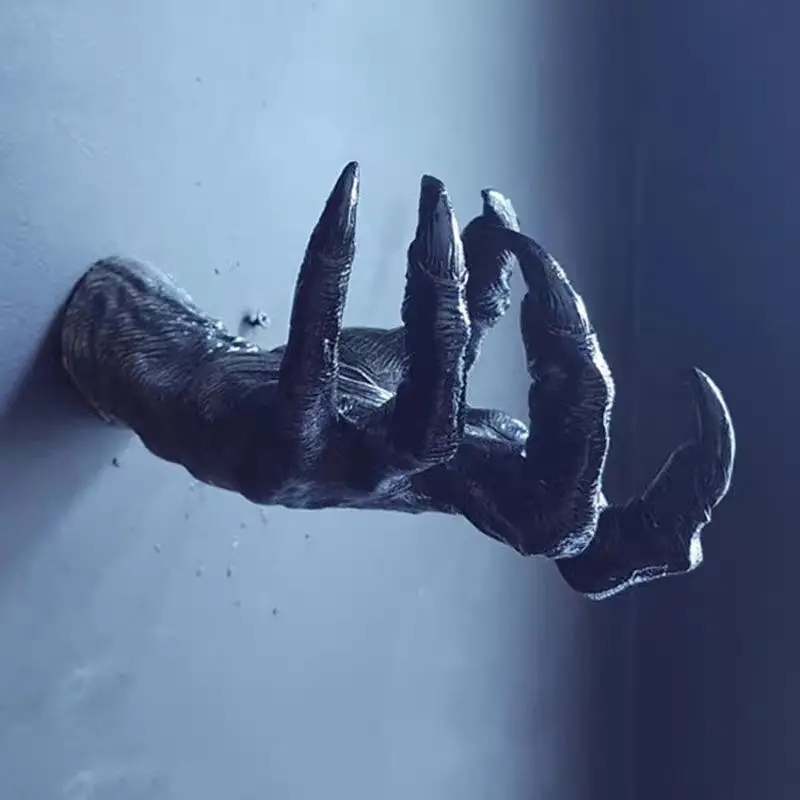 *uu. Devil's Hand Halloween Decoration Wall Hanging Devil Eye Witch's Hand Ornaments Tattoo Shop Bar Wall Decoration view 2