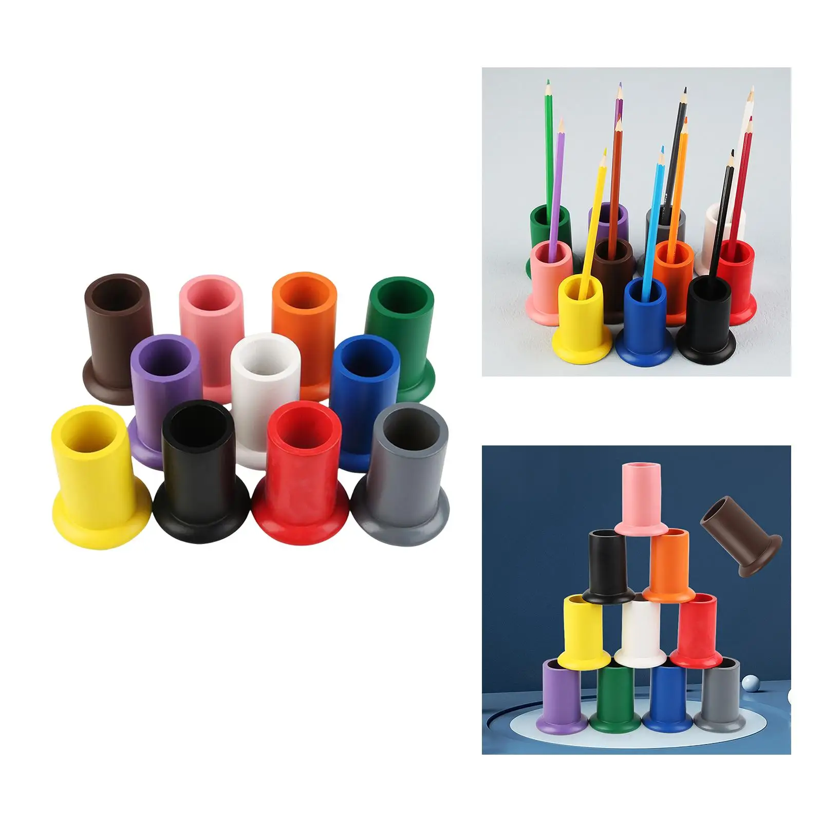 Porte-crayons de couleur Montessori pour tout-petits, pot pour enfants, activités d'apprentissage alth, 11