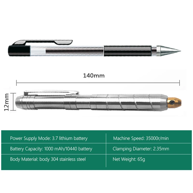 3.7V Mini Wireless Recharge Engraver Pen Cordless Rotary Tool Kit Woodworking Engraving Pen DIY For Jewelry Metal Glass With Box