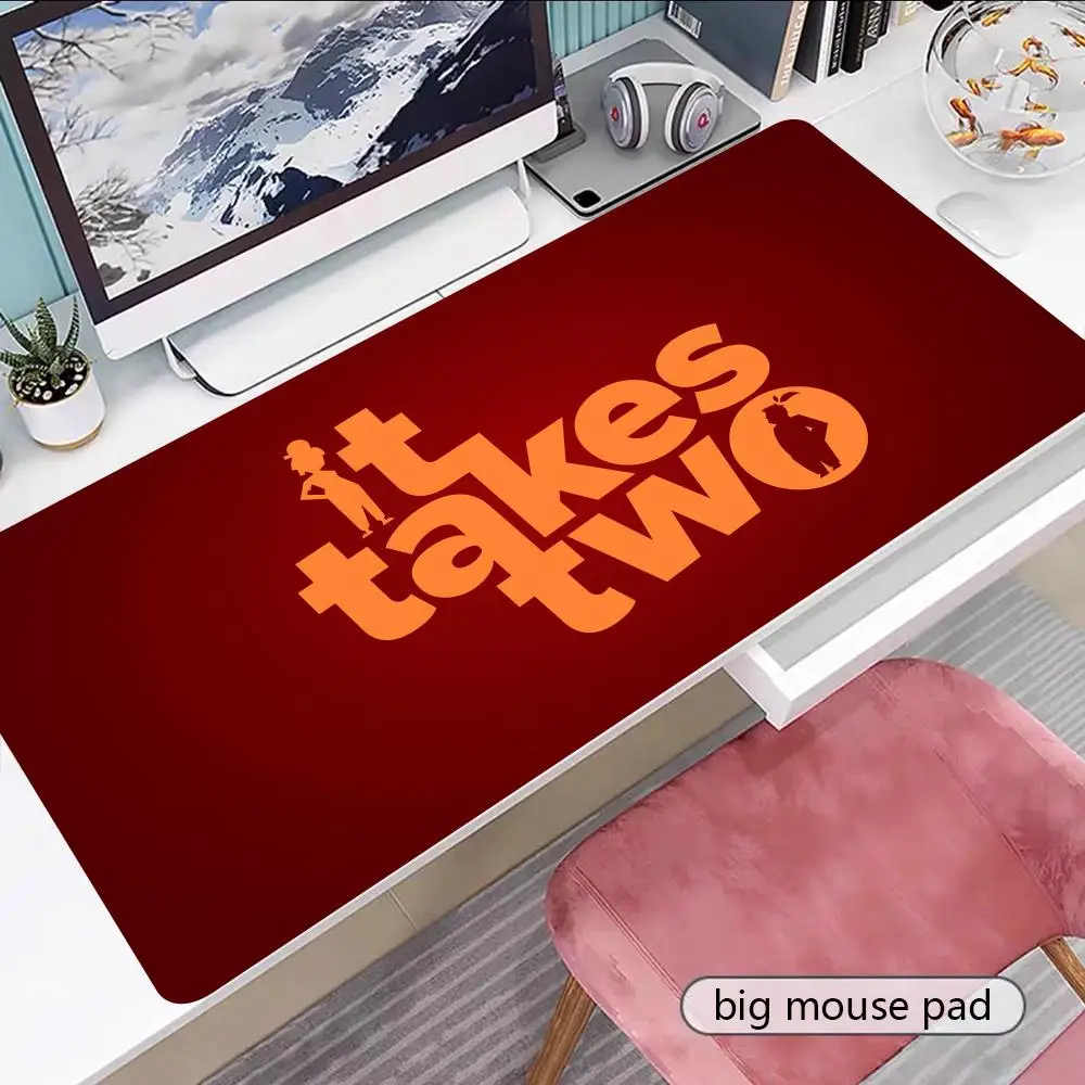 it takes two Mouse Pad Gamers Anime game XXL Home HD Computer Desk Mats Office SuppliesDesktop 70X30 90x40