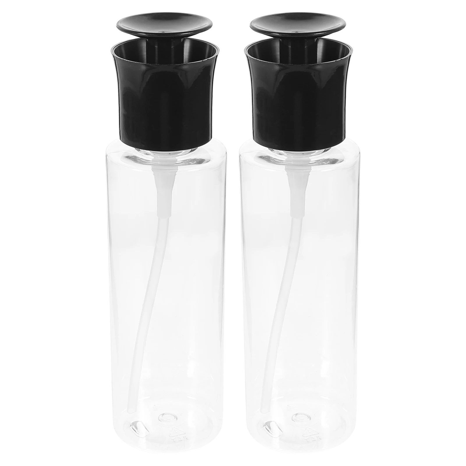 

2Pcs 500ML Black Airless Pump Bottles Portable Travel Containers for Hand Lotion Cream Shampoo Refillable Cosmetics