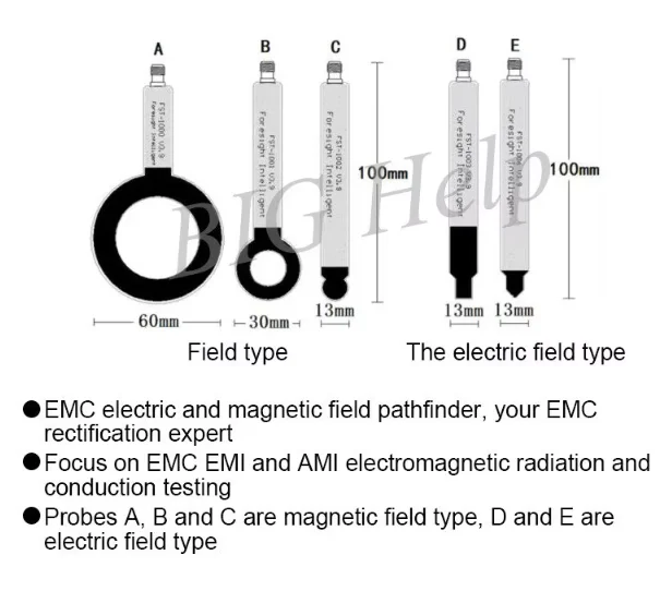 FST-100X EMC EMI EMS Near Field Probe Antenna Magnetic Field Electric Field 9K-6GHz Conducted Radiation Rectification