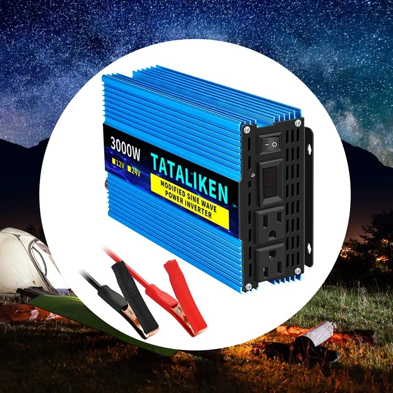 【Hot Items】1200W Modified Sine Wave Solar Inverter 12V To 220V Car Inverter Conversion Power Supply