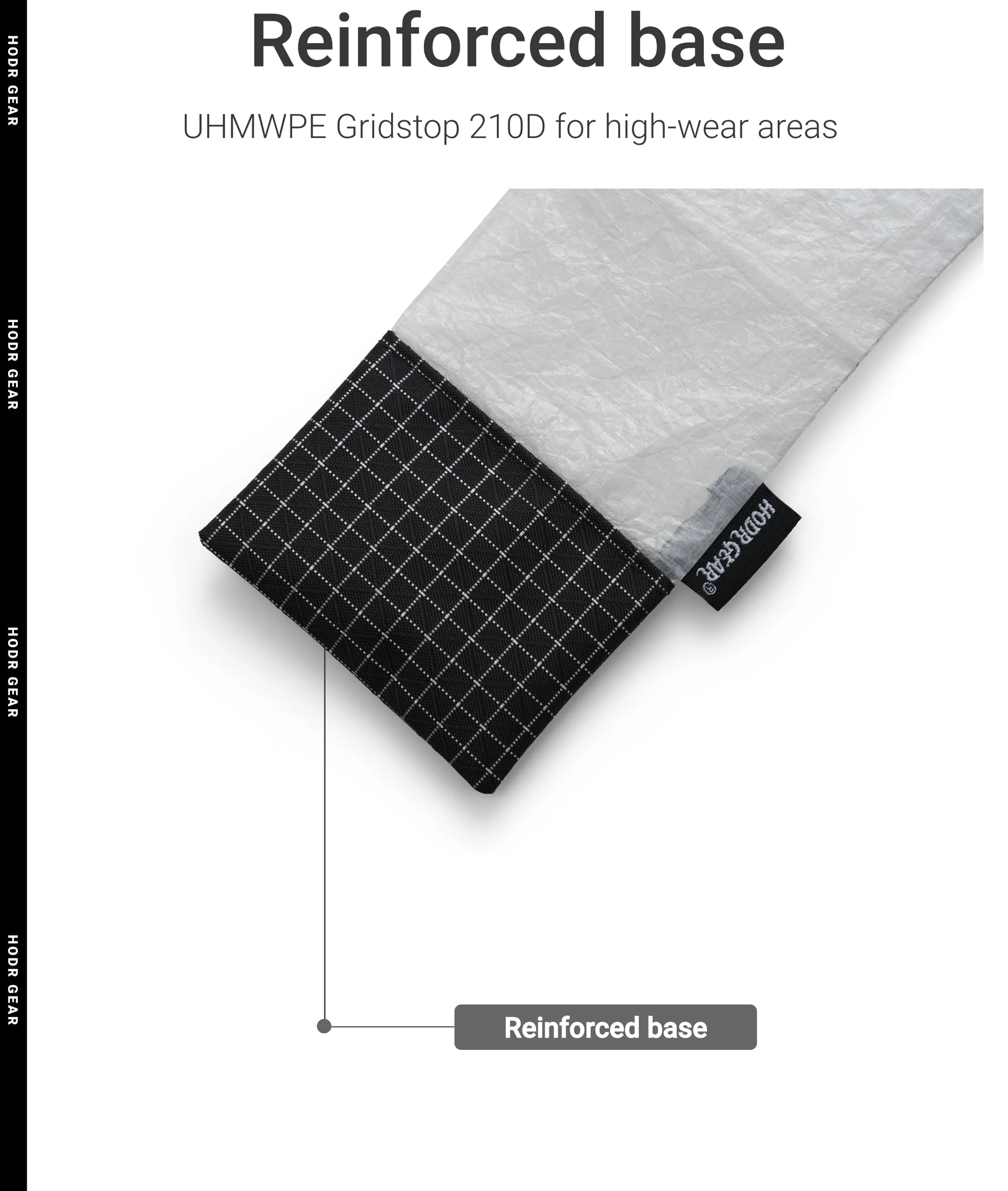 [HODRGEAR] STASHLITE Ultraleichtes Dyneema ® Zeltherdach-Halterungstasche 4,3g aus gemischten Materialien mit verstärkter UHMWPE Gridstop-Basis für Camping – Detail 3