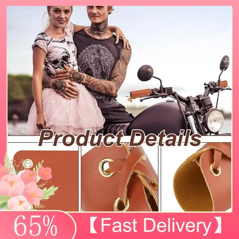 A61Z Deals 10 Sets Motorcycle Stuur Wraps Met Touw 4.3X4.5 Inch Motorcycle Thruster Grip Covers Voor Motorcycle Chopper