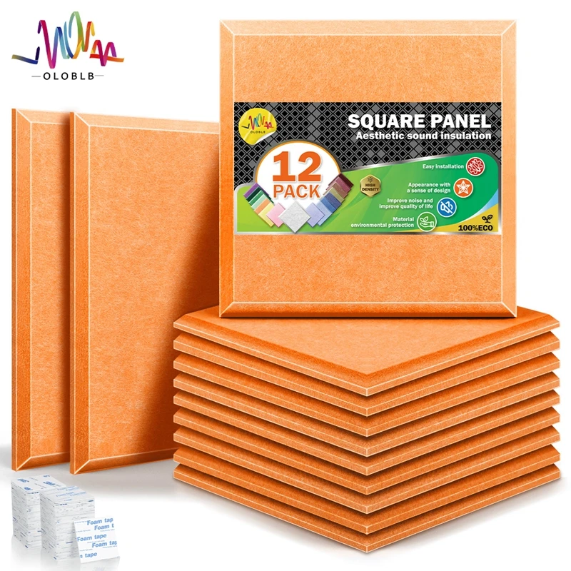 Acoust Insulation Panel Home Studio Absorbing Soundproof Panels Sound Proofing Square Wall Panels For Room Noise Insulator Pad