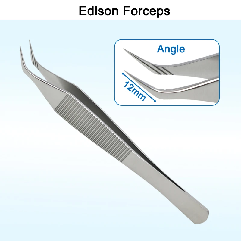 pinca-edison-de-125cm-para-implante-capilar-aco-inoxidavel-ponta-fina-ferramenta-cirurgica-de-disseccao-instrumento-medico-cirurgico