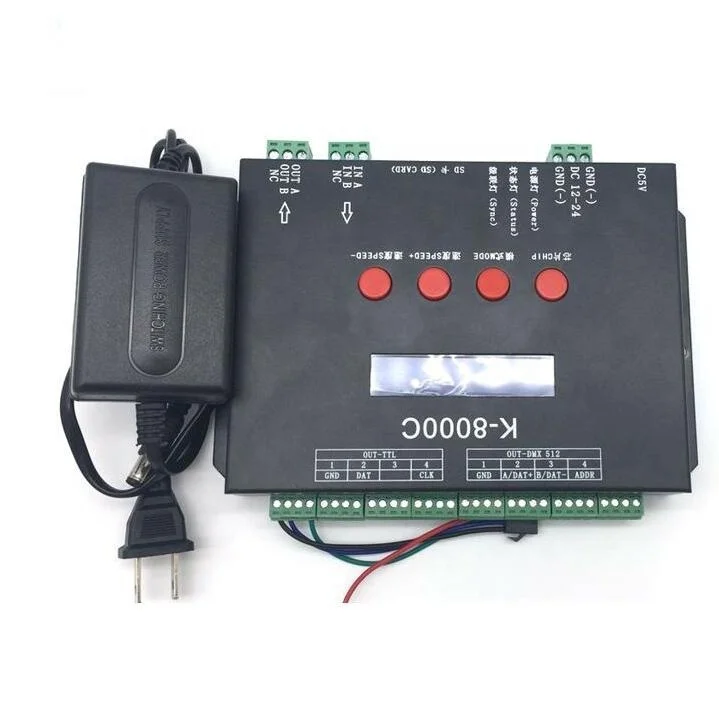 

Full color controller SD card intelligent programmable controller k-8000c outdoor lighting engineering controller