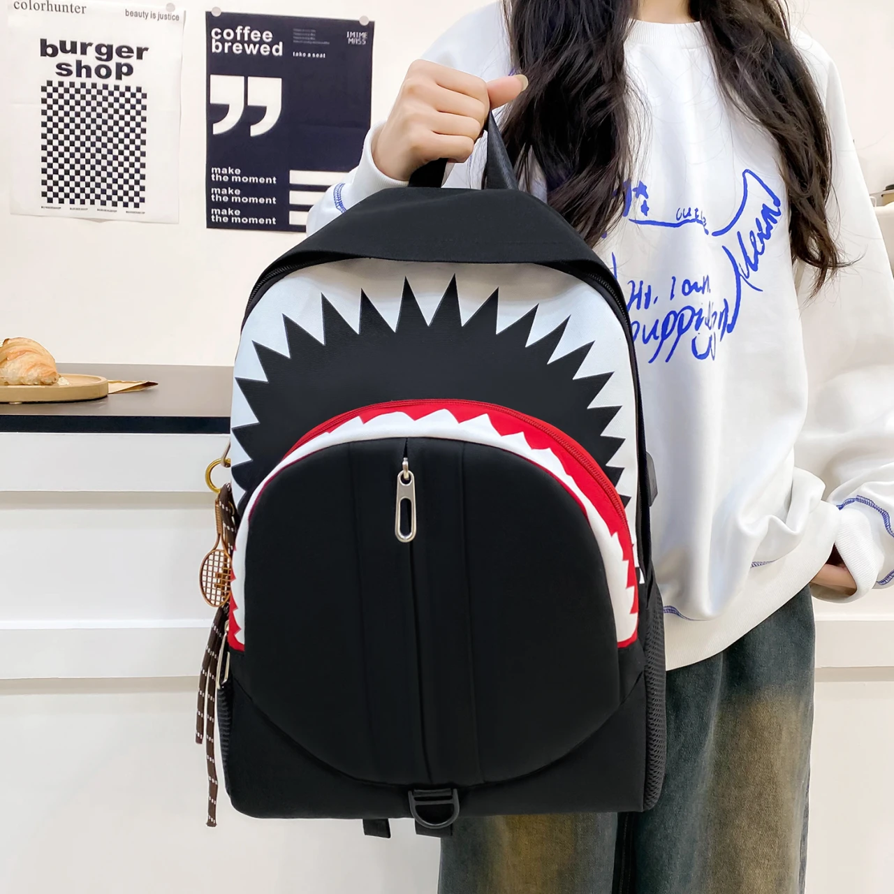 Large Capacity Glow-in-the-Dark Backpack - Lightweight & Waterproof, School Bag for Middle High School, Travel & Outdoor Use