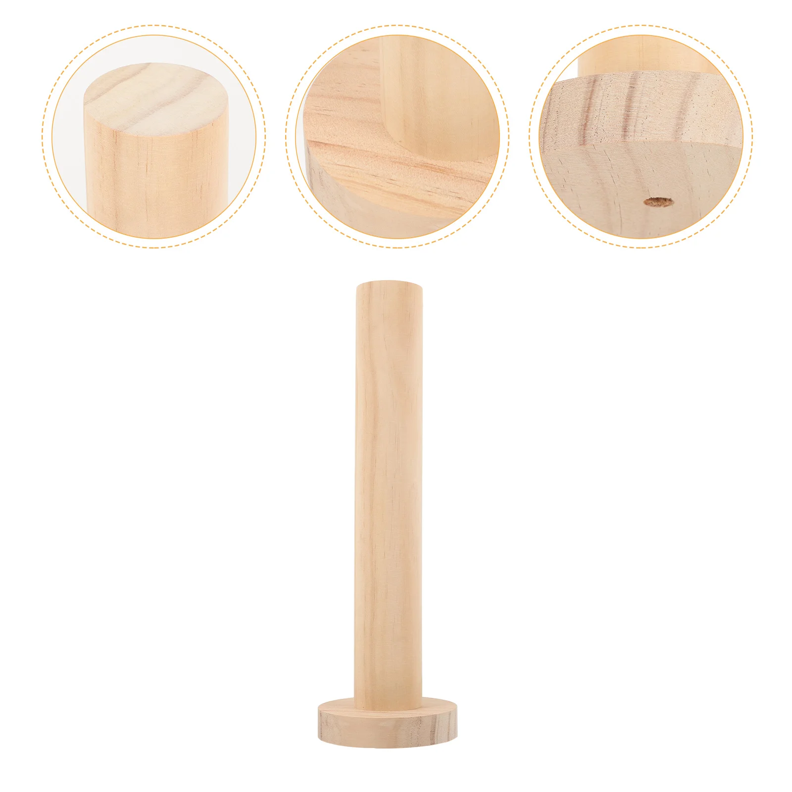 

Solid Wood Display Stand Hair Organizer Portable Band Holder Wooden Tools Tie