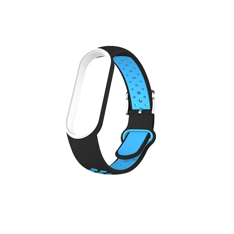 For Xiaomi Mi Band 7/6/5/4/3 Strap Double Color Silicone Wristband Bracelet Replacement For Xiaomi Band 4 MiBand 5 6 Straps