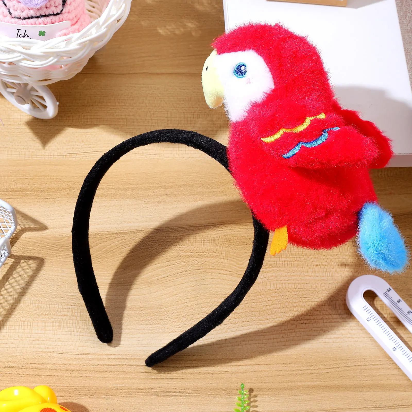 

Funny Parrot Hair Hoop Cute Cartoon Headband Lightweight Elastic Animal Hairbands Party Photo Festival Halloween Accessories