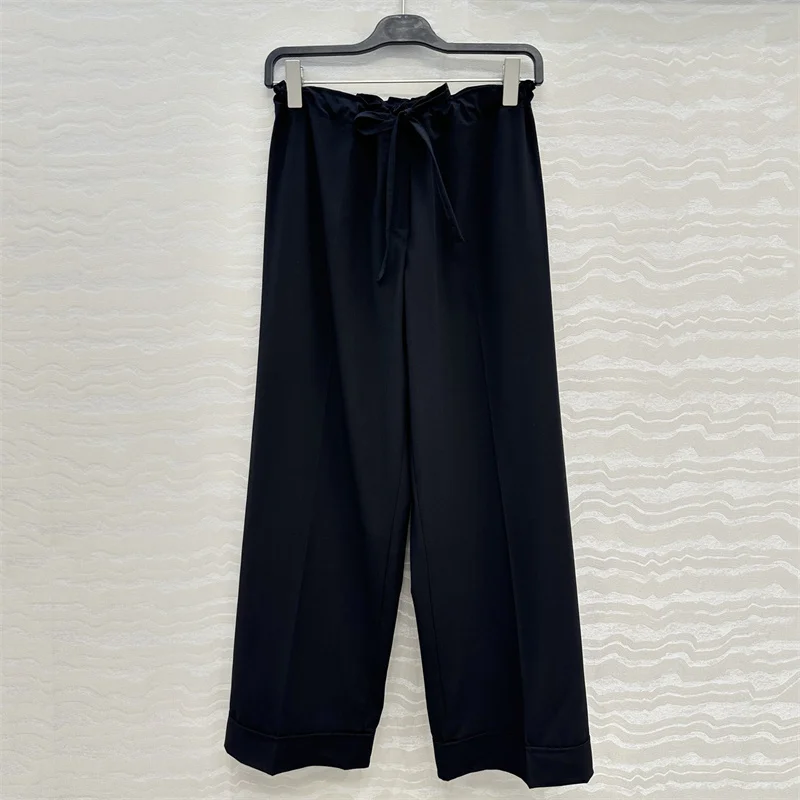 Women's pants New low waisted loose straight leg pants for the summer of 2026 Wool blend women's suit pants y2k casual pants