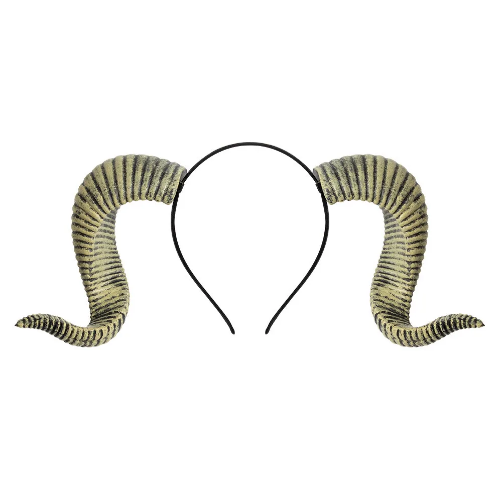 Halloween DIY Removable Devil Horns Hairband Costume Accessory Gothic Party Headpiece Cosplay Witch Craft Headgear