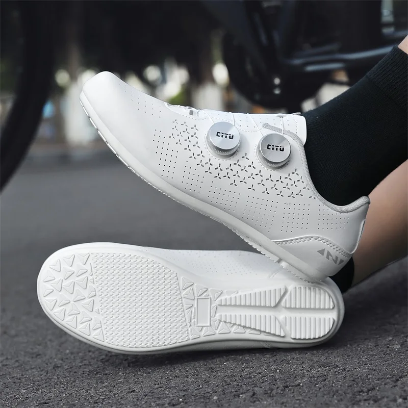 Herren Fahrradschuhe Radsport Schnellverschluss-Schuhe MTB Rennrad Unisex Profi-Rennschuhe Modische Gummi-Flachschuhe – Detail 31