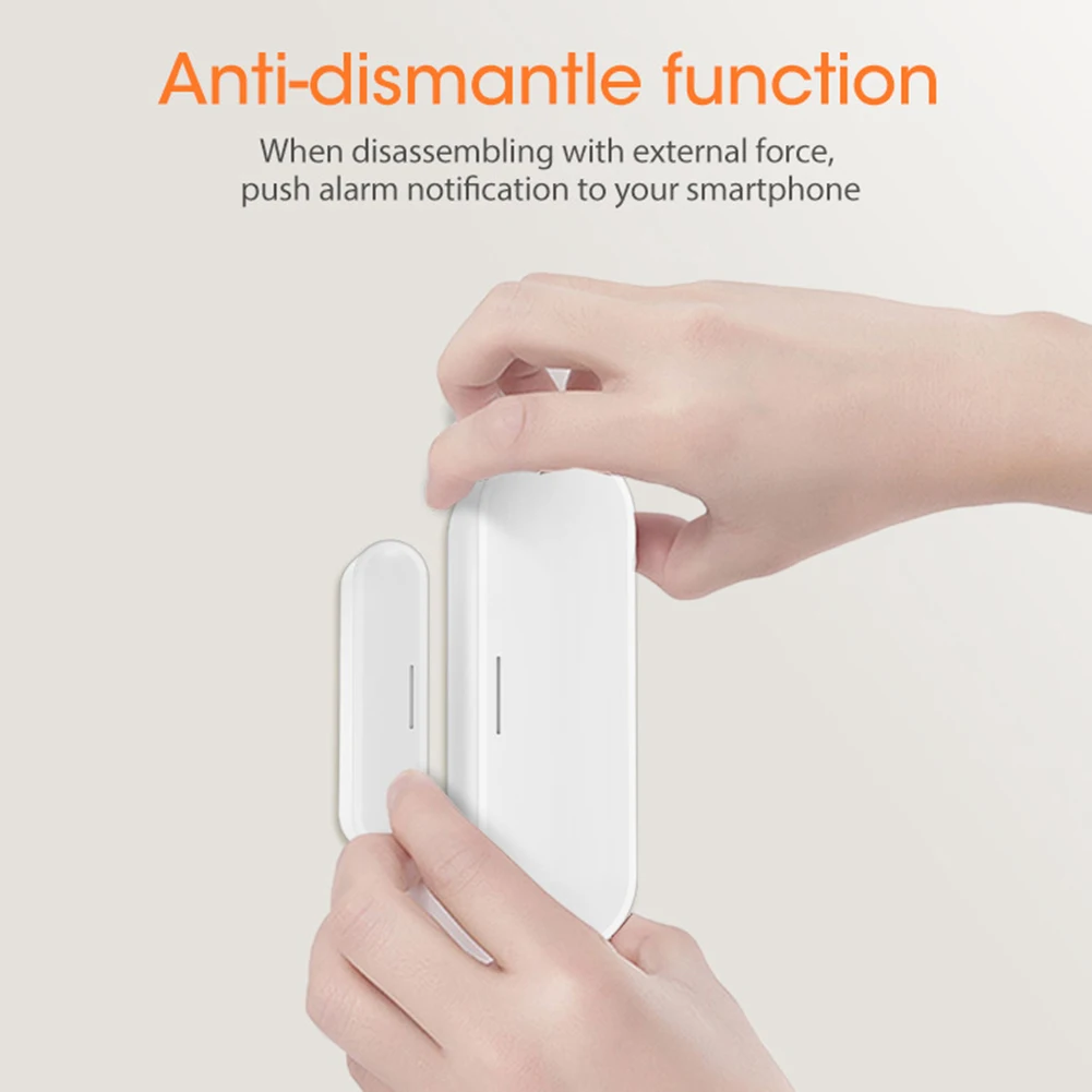 Tuya APP Door Sensor USB Powered ZigBee Door Open/Closed Detectors Security Protection Door Detectors 2.4GHz Wireless for Indoor