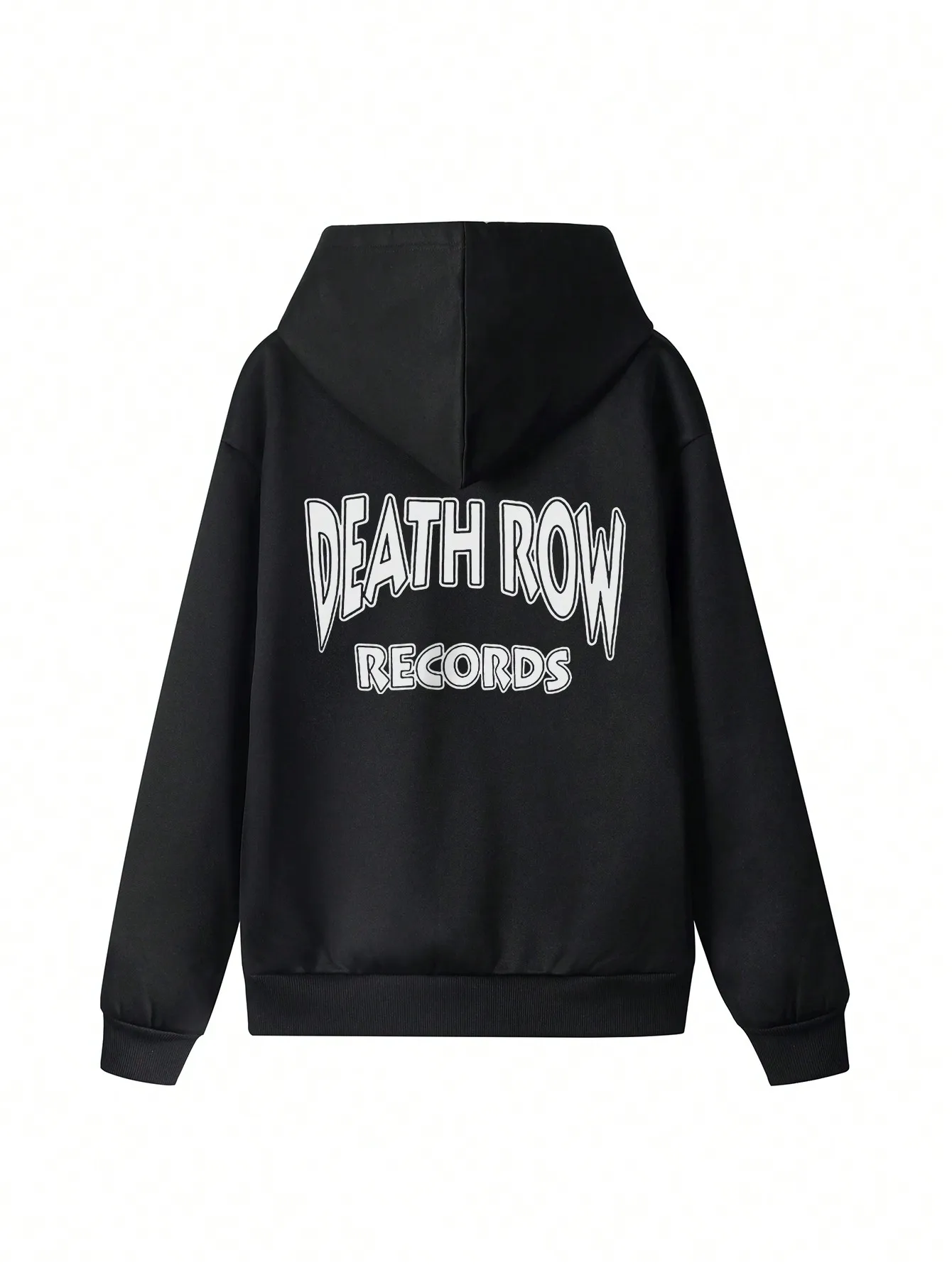 Women's Death Row Records Graphic Hoodie, Loose Fit Long Sleeve Drawstring Hooded Sweatshirt with Pocket