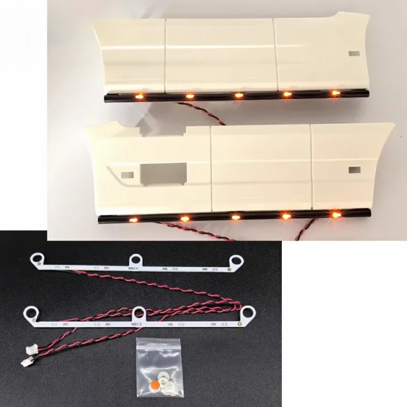 2 uds luces laterales luz inferior para 1/14 Tamiya RC camión remolque volquete Volvo FH16XL 750 56375 piezas de bricolaje