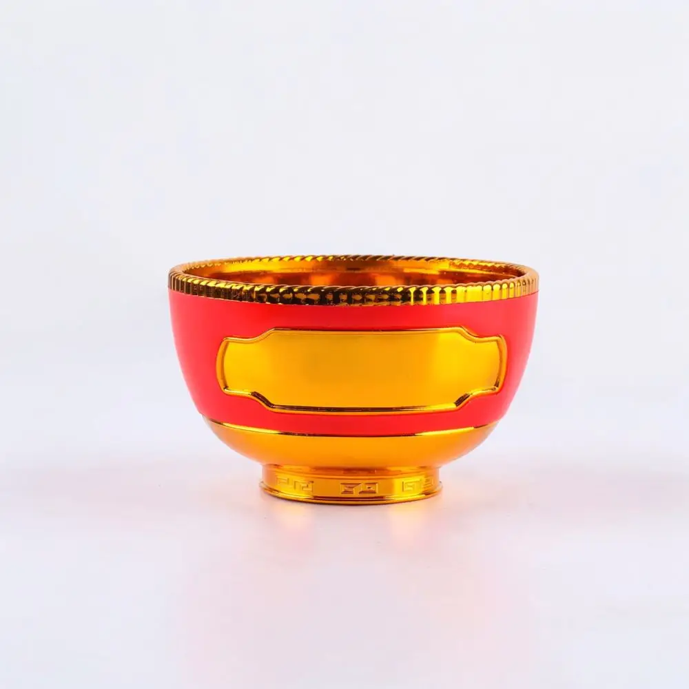 Elegant Gold Plated Plastic Offering Set Wine Kettle Teapot Cups Lotus Dish For Home Buddhist Ritual Worship Supplies Decor