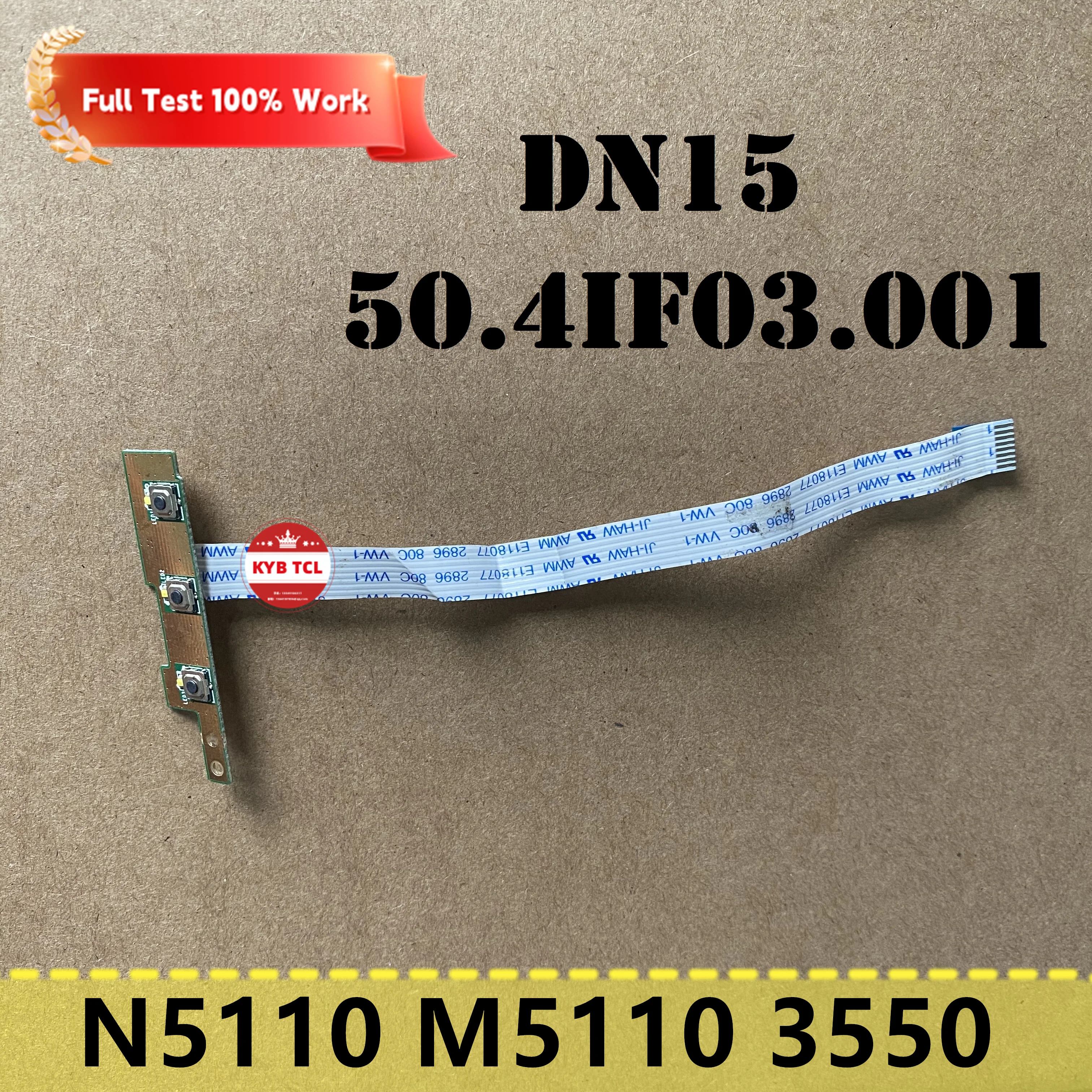 For Dell Inspiron N5110 M5110 Vostro 3550 Laptop Media Volume Button Board with Cable DN15 50.4IF03.001 Notebook