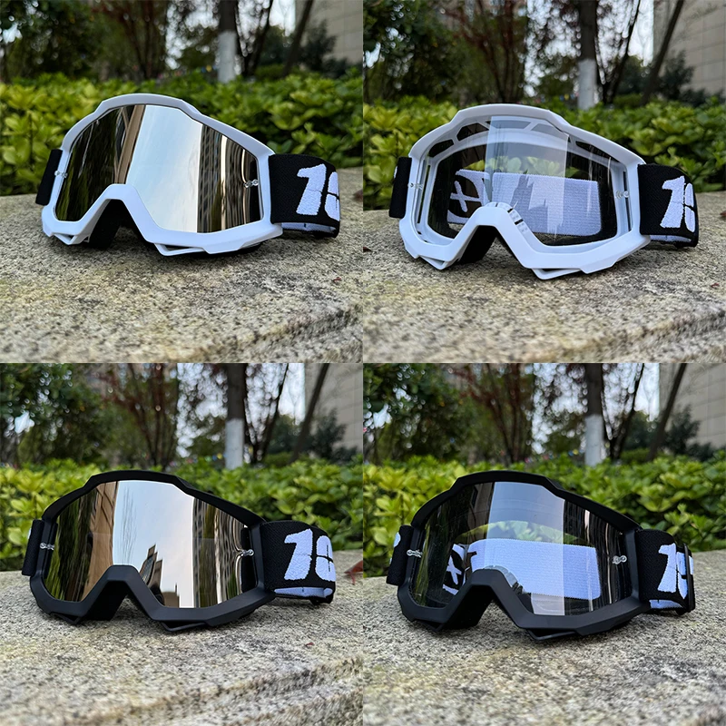 

100 Outdoor Cycling Goggles Motorcycle Glasses Anti-fog HD Lens Outdoor Motorcycle Glasses Motocross ATV Windproof Glasses