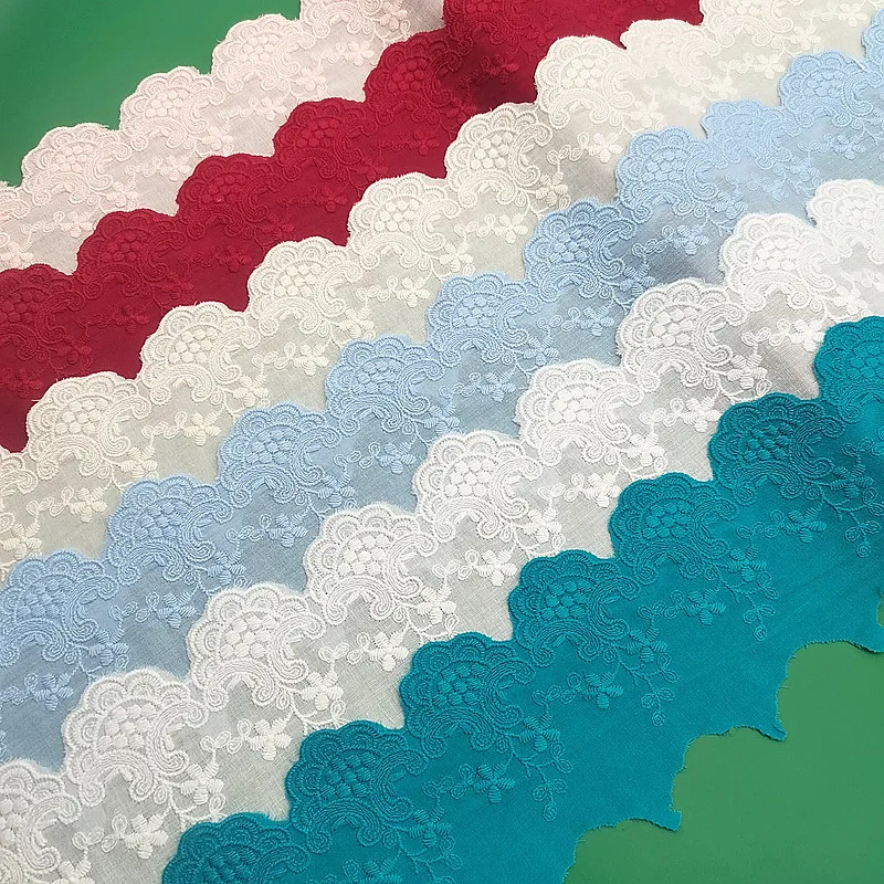 

14Yards New Star Petal Cotton Fabric Embroidery Lace Decal Handmade DIY Clothing Textile Accessories Lolita Clothing Accessories